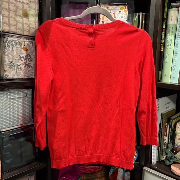 Boston terrier cotton red sweater in petite medium. - Picture 3 of 4